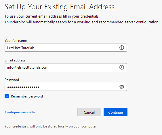 Set Up Your Existing Email Address